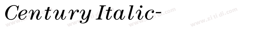 Century Italic字体转换